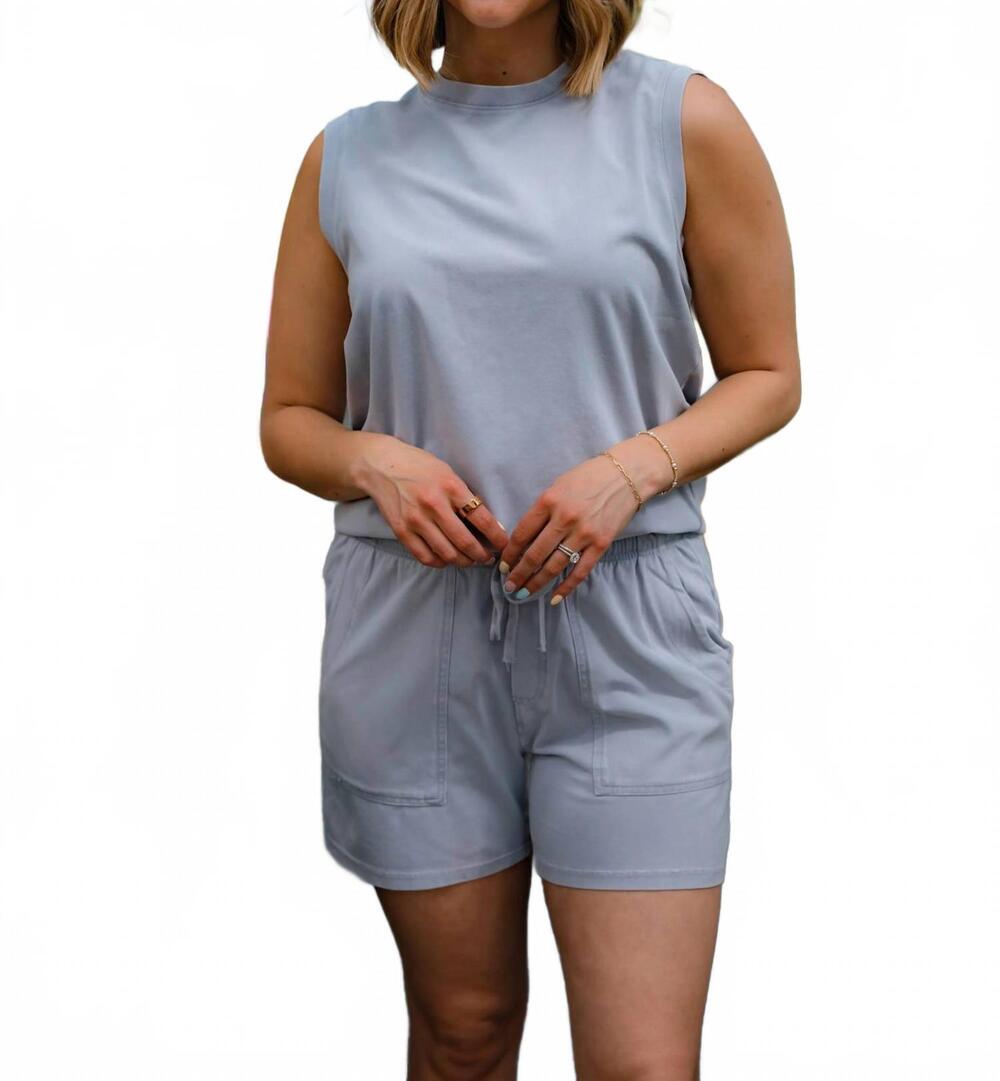 NEW THREAD & SUPPLY moca basic shorts in lilac gray
